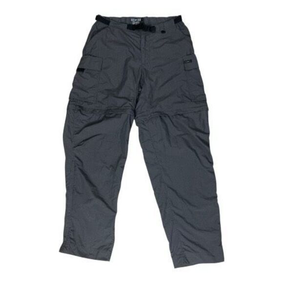 REI UPF 50+ Women Grey Convertible Cargo Pants Size 8 Belted Zipper Leg Outdoor - Picture 3 of 15